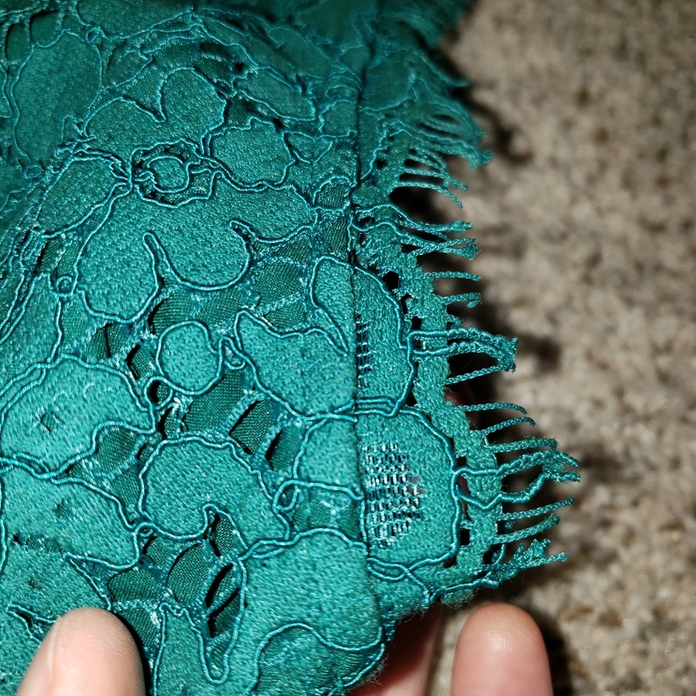LOFT Lace Green Halter midi dress for special occasions - wedding, party, date - Picture 11 of 11